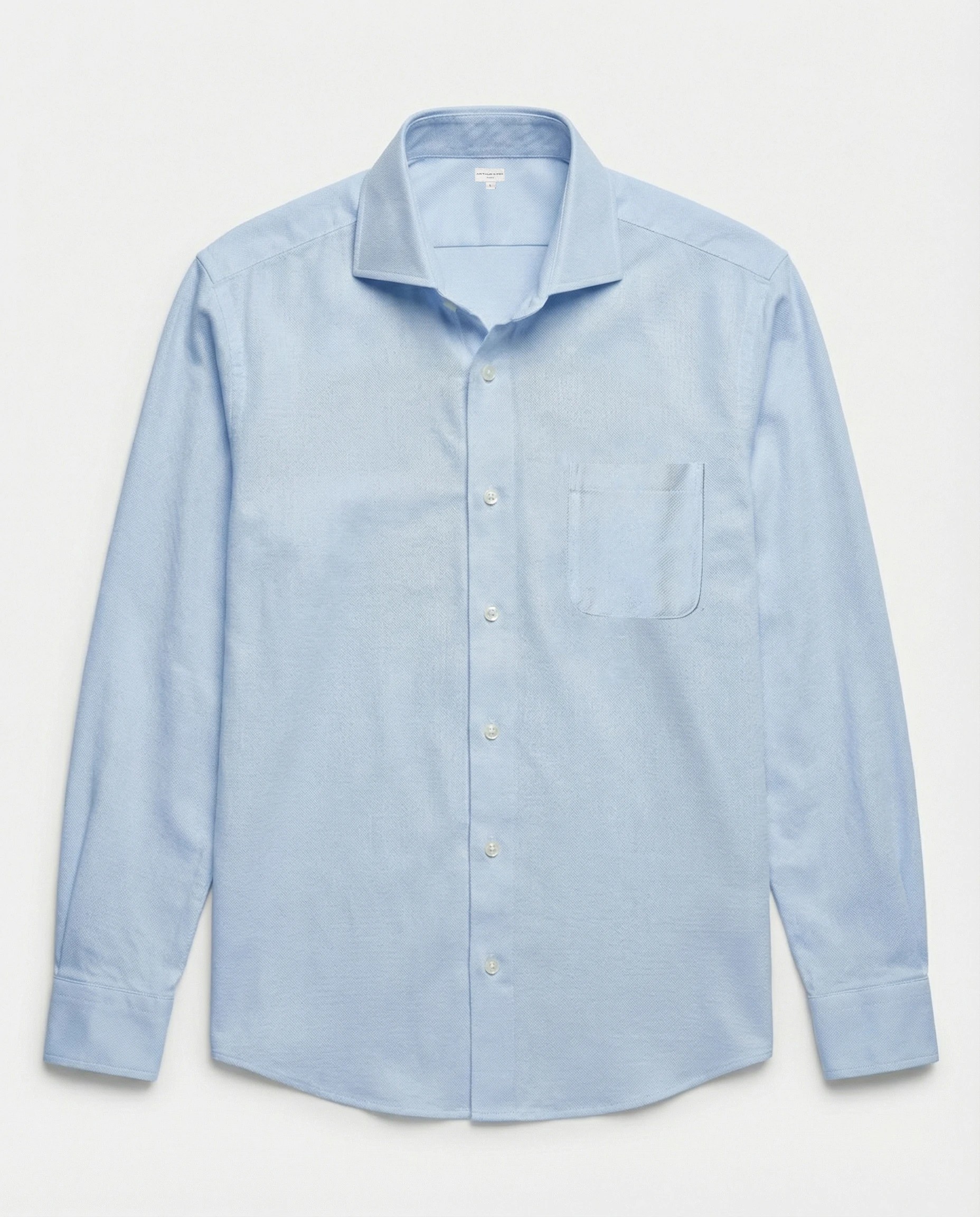 CHEMISE CLASSIQUE À COL UNE PIÈCE EN PIQUÉ DE COTON