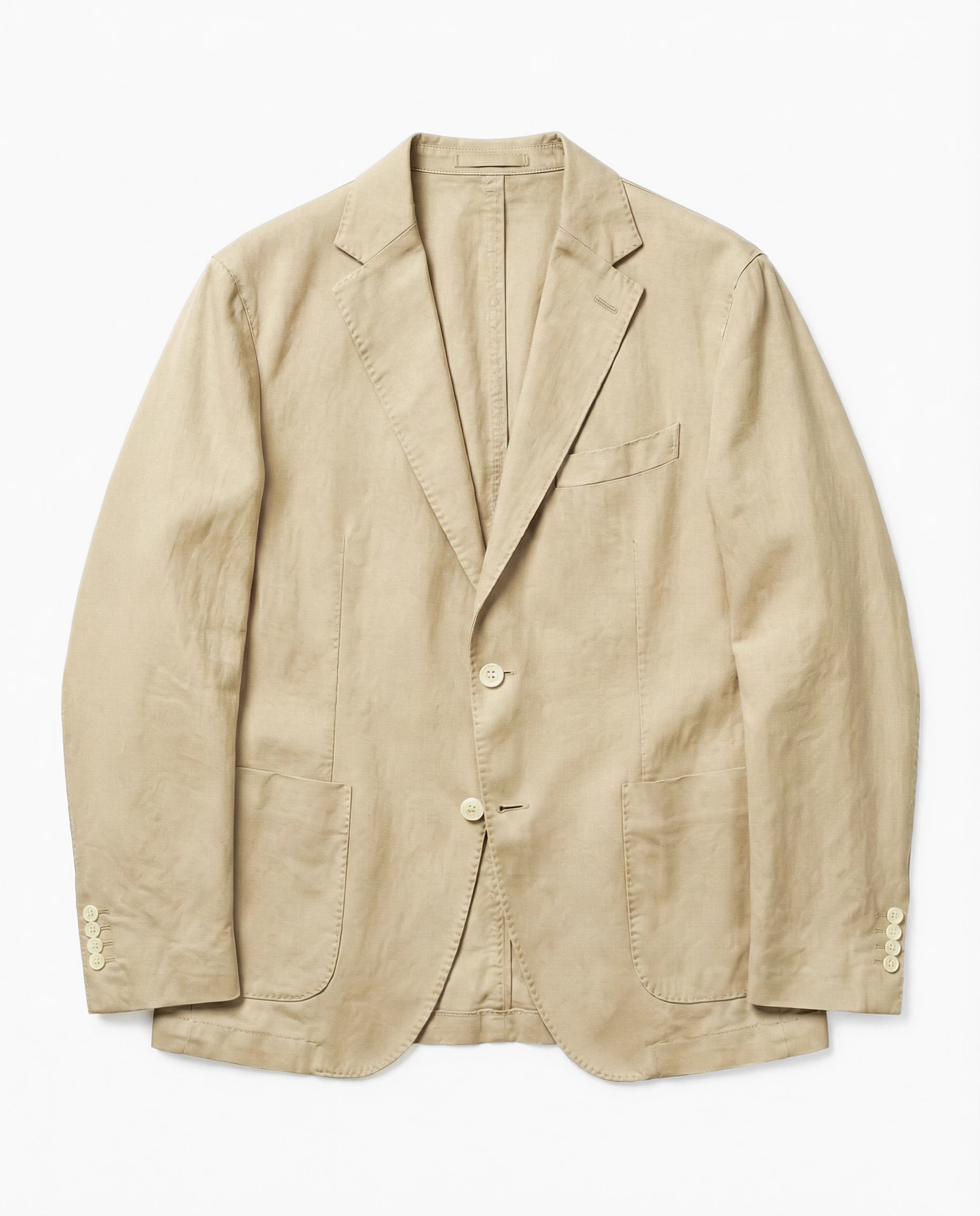 COSTUME DROIT EN COTON LAVÉ