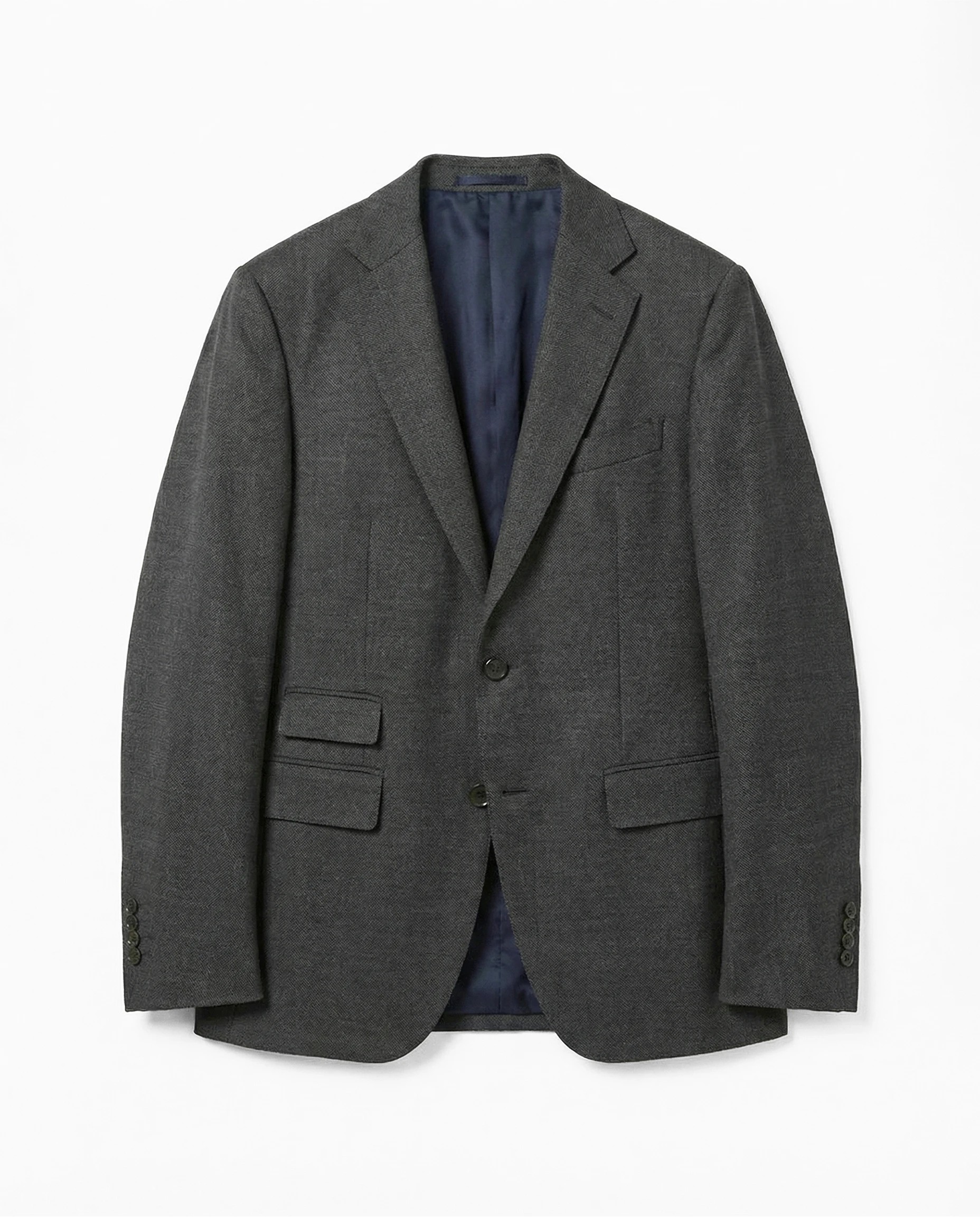 COSTUME DROIT EN SHARKSKIN DE LAINE