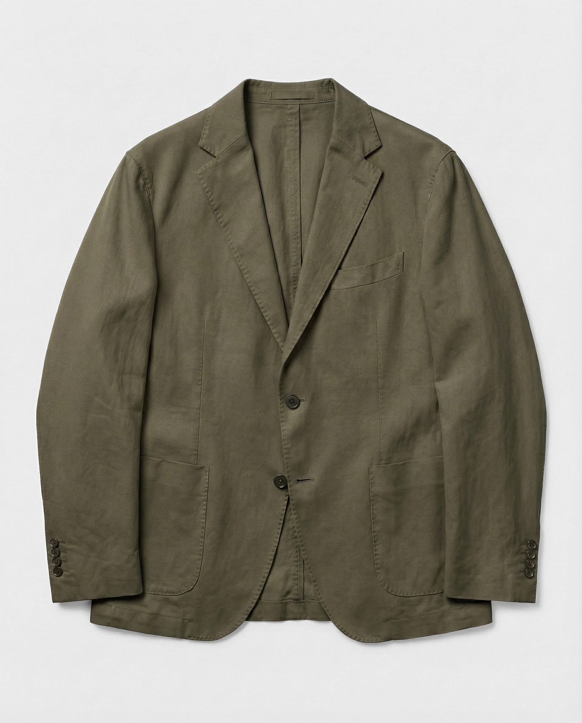 VESTE DROITE EN COTON LAVÉ