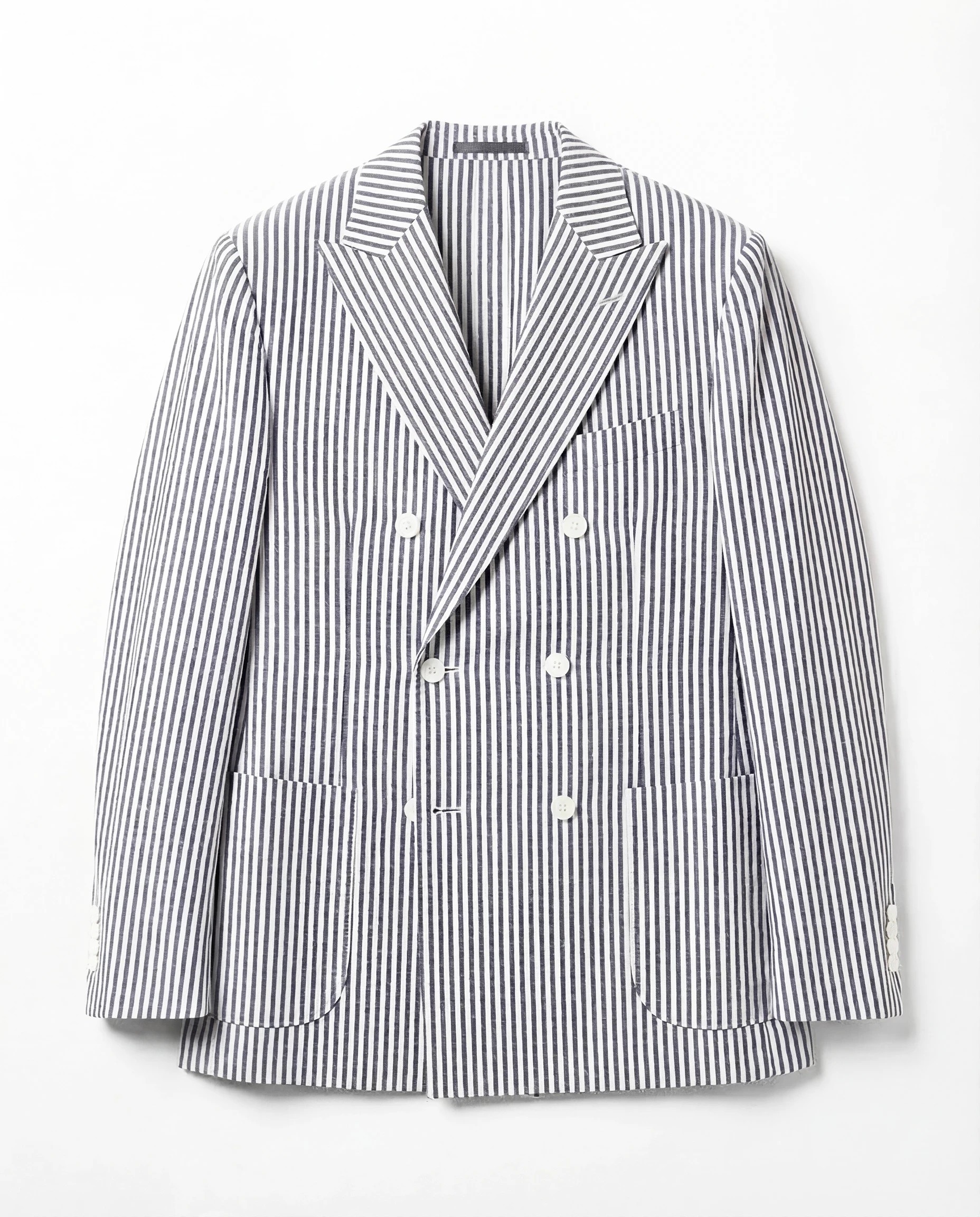 VESTE CROISÉE EN SEERSUCKER