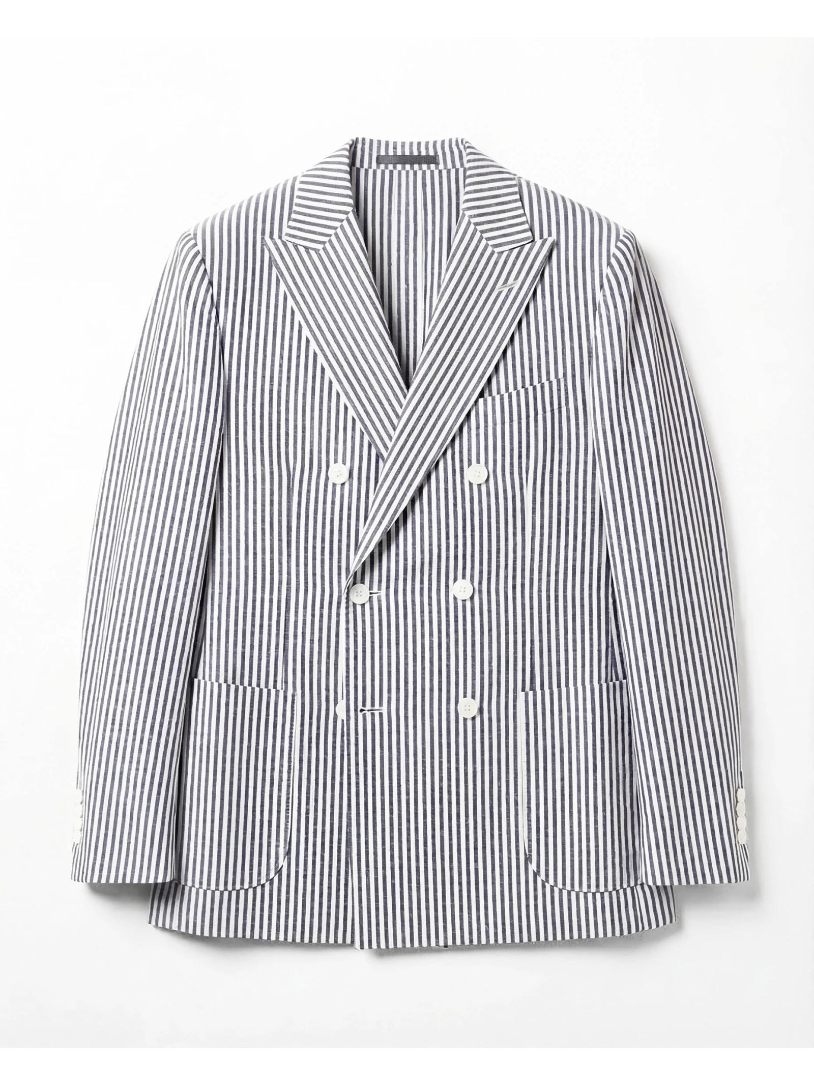 VESTE CROISÉE EN SEERSUCKER