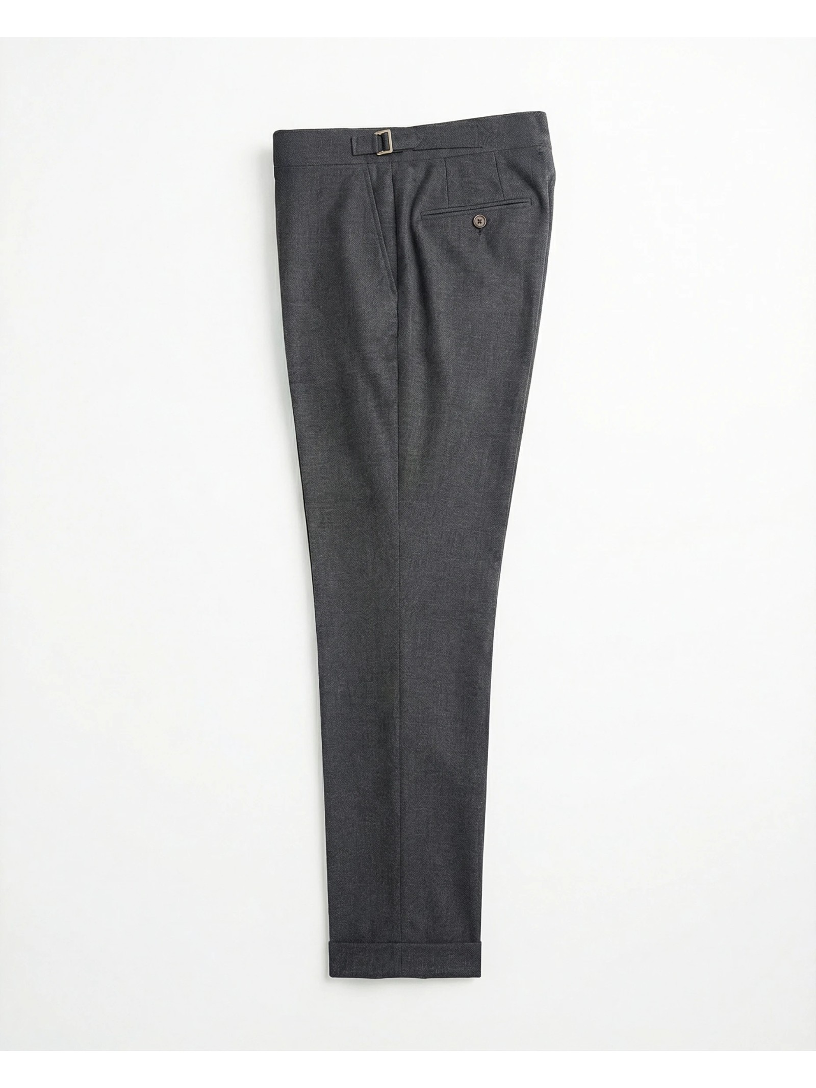 PANTALON DROIT A PINCE EN TOILE DE LAINE