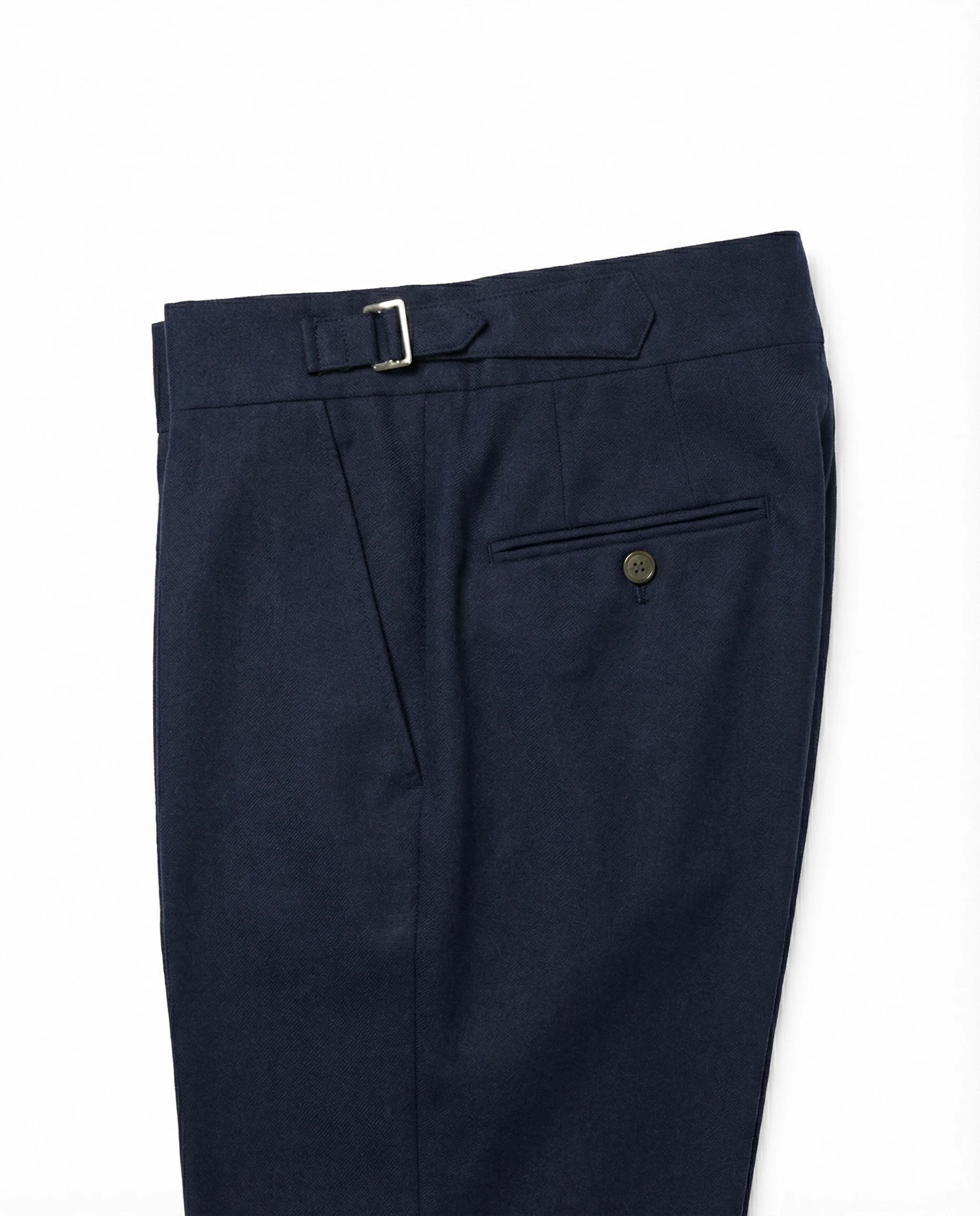 PANTALON DROIT A PINCE EN FRESCO DE LAINE