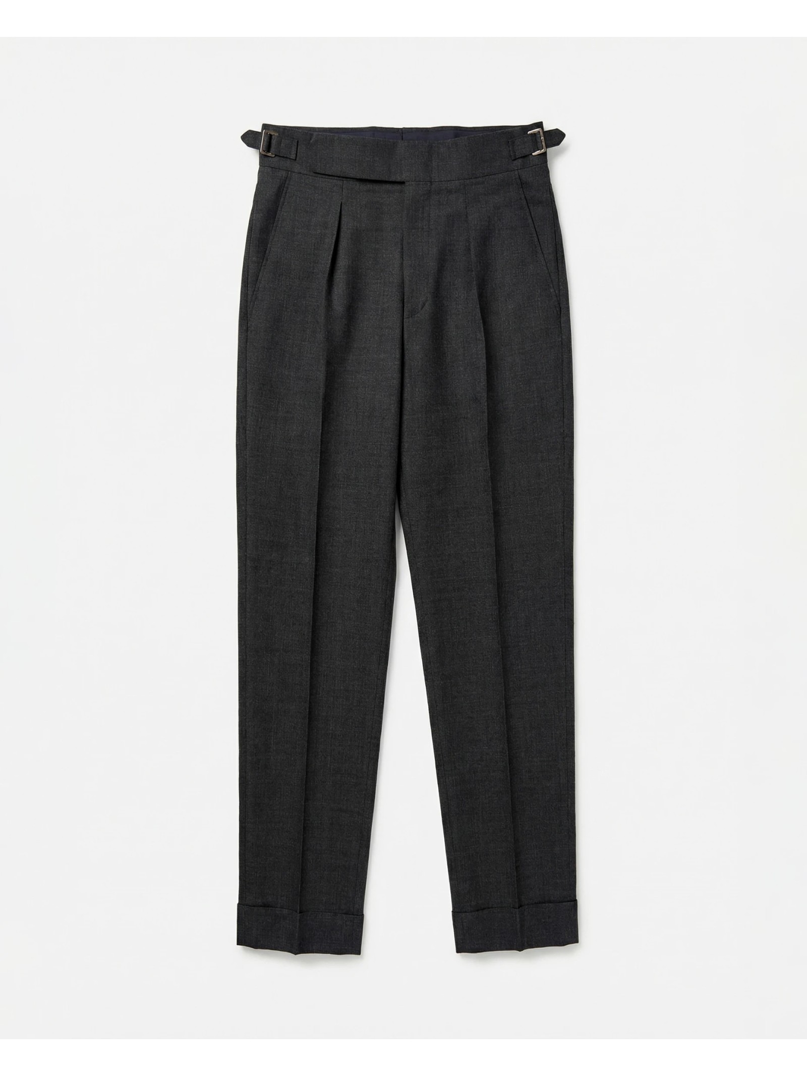 PANTALON DROIT A PINCE EN FRESCO DE LAINE