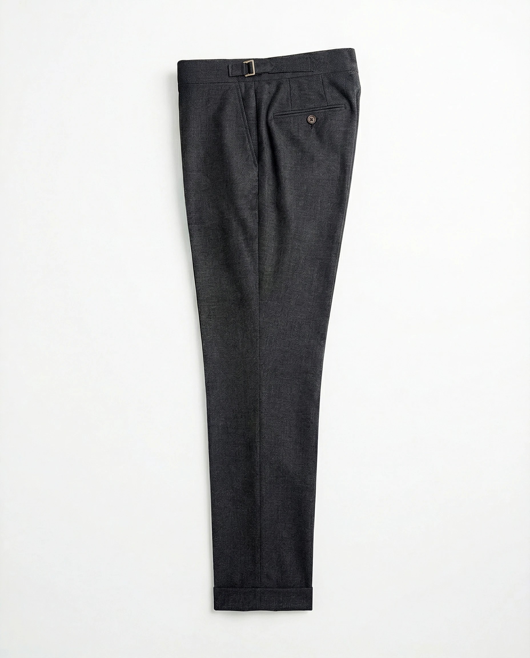PANTALON DROIT A PINCE EN FRESCO DE LAINE