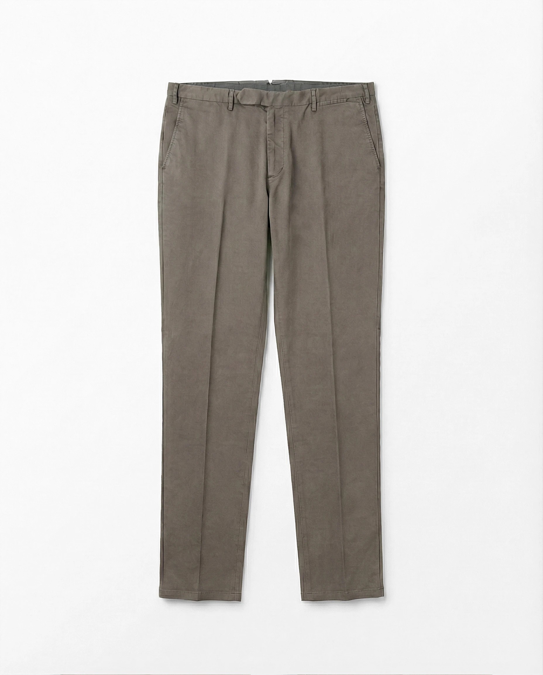 PANTALON DROIT EN COTON LAVÉ