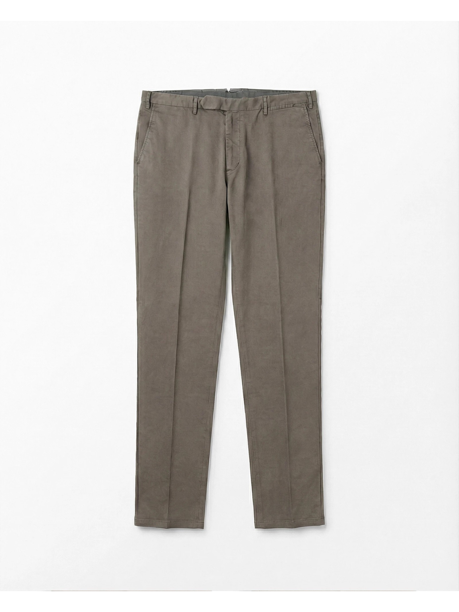 PANTALON DROIT EN COTON LAVÉ