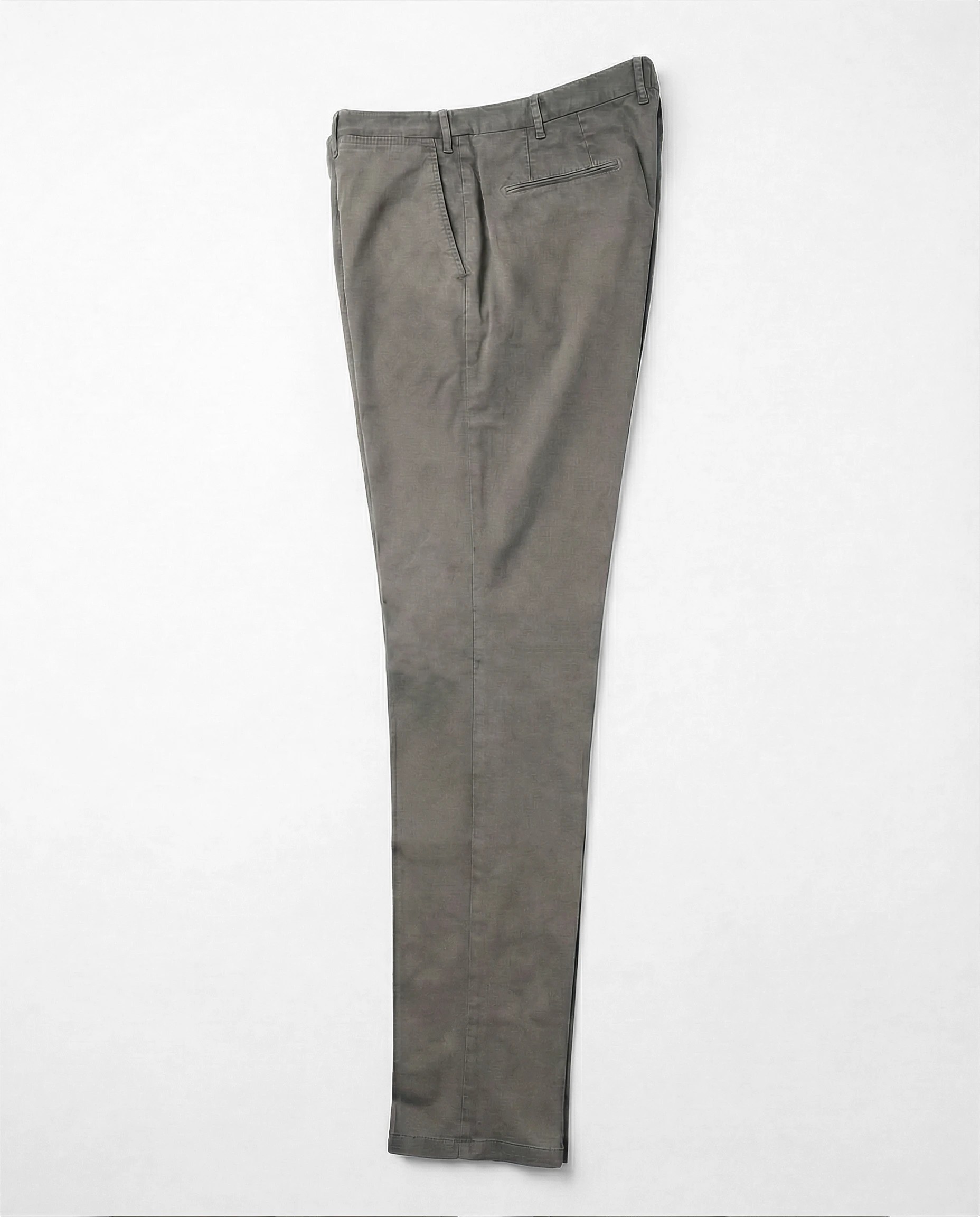 PANTALON DROIT EN COTON LAVÉ
