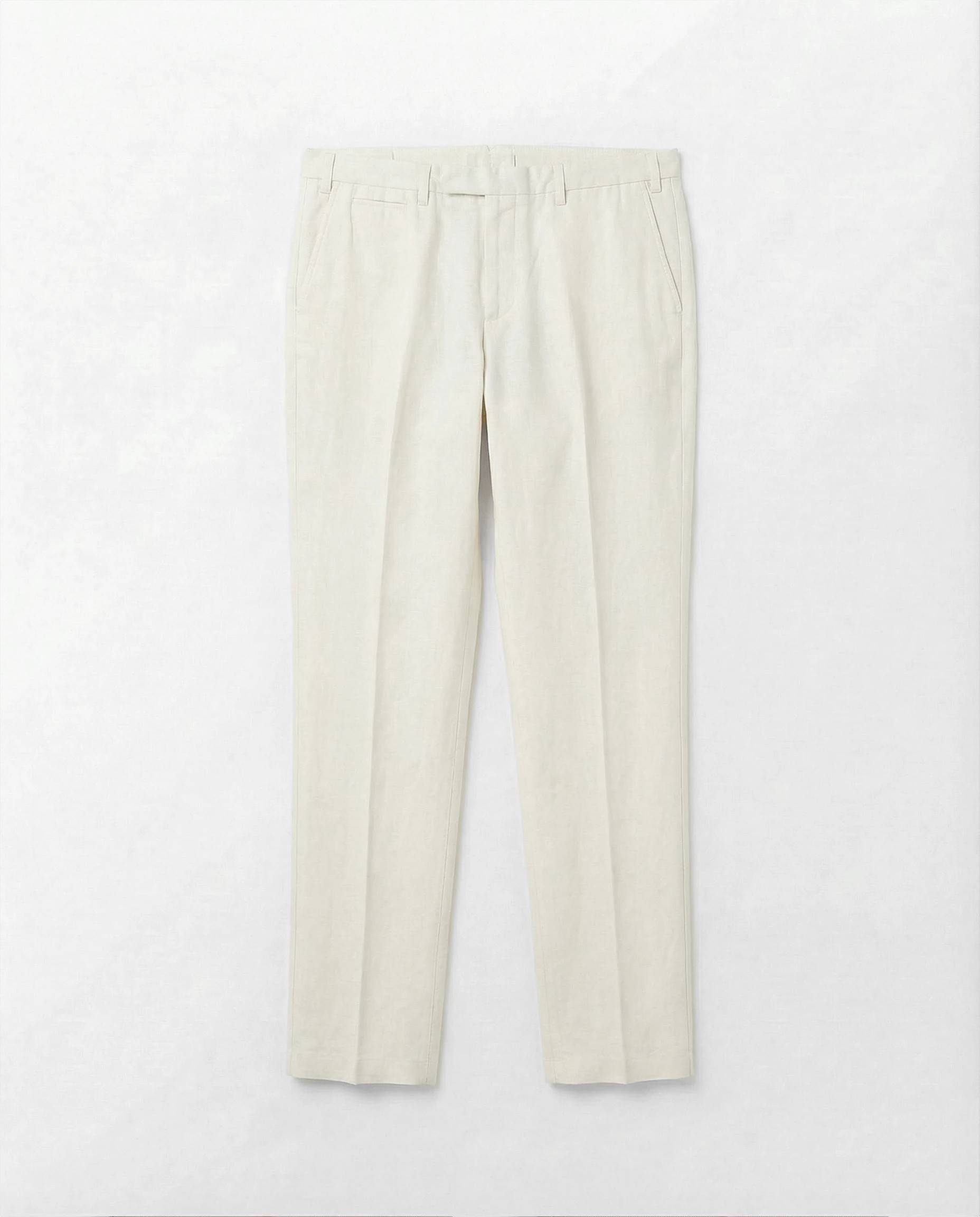 PANTALON DROIT EN COTON LAVÉ