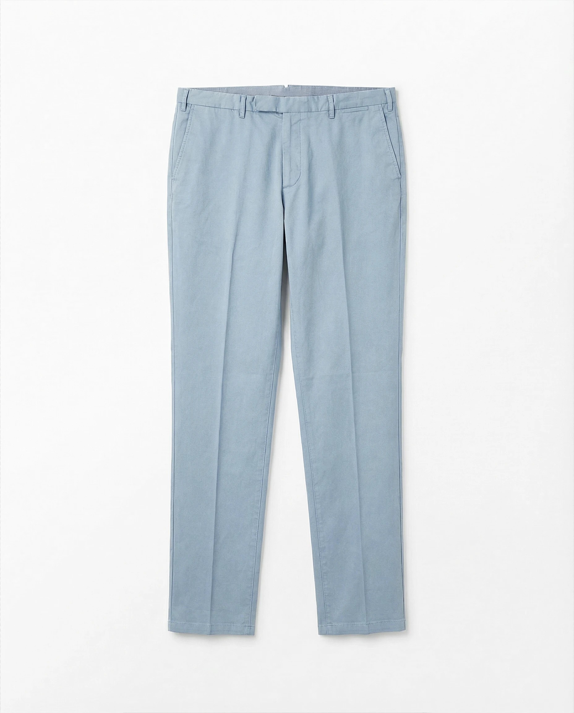 PANTALON DROIT EN COTON LAVÉ