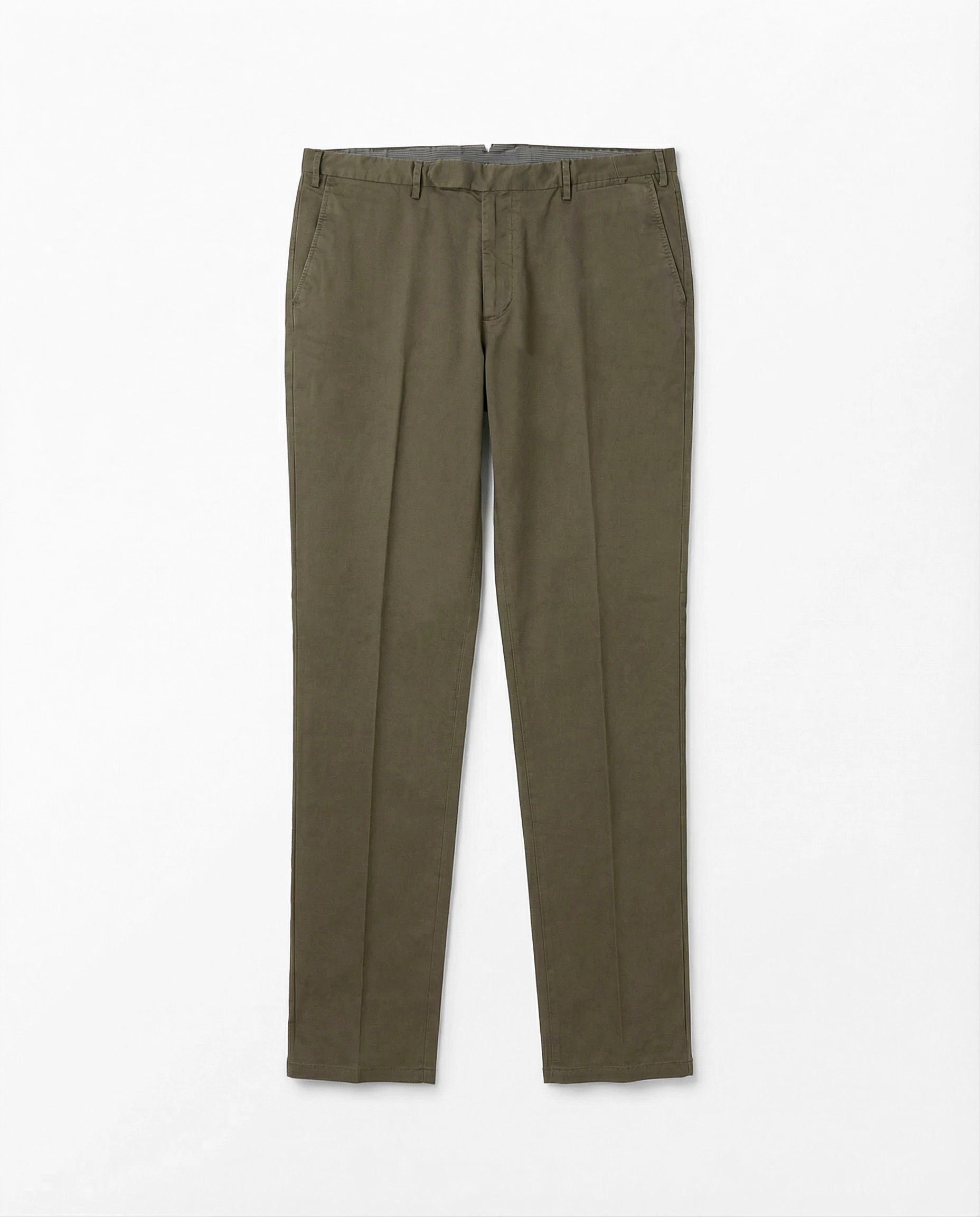 PANTALON DROIT EN COTON LAVÉ
