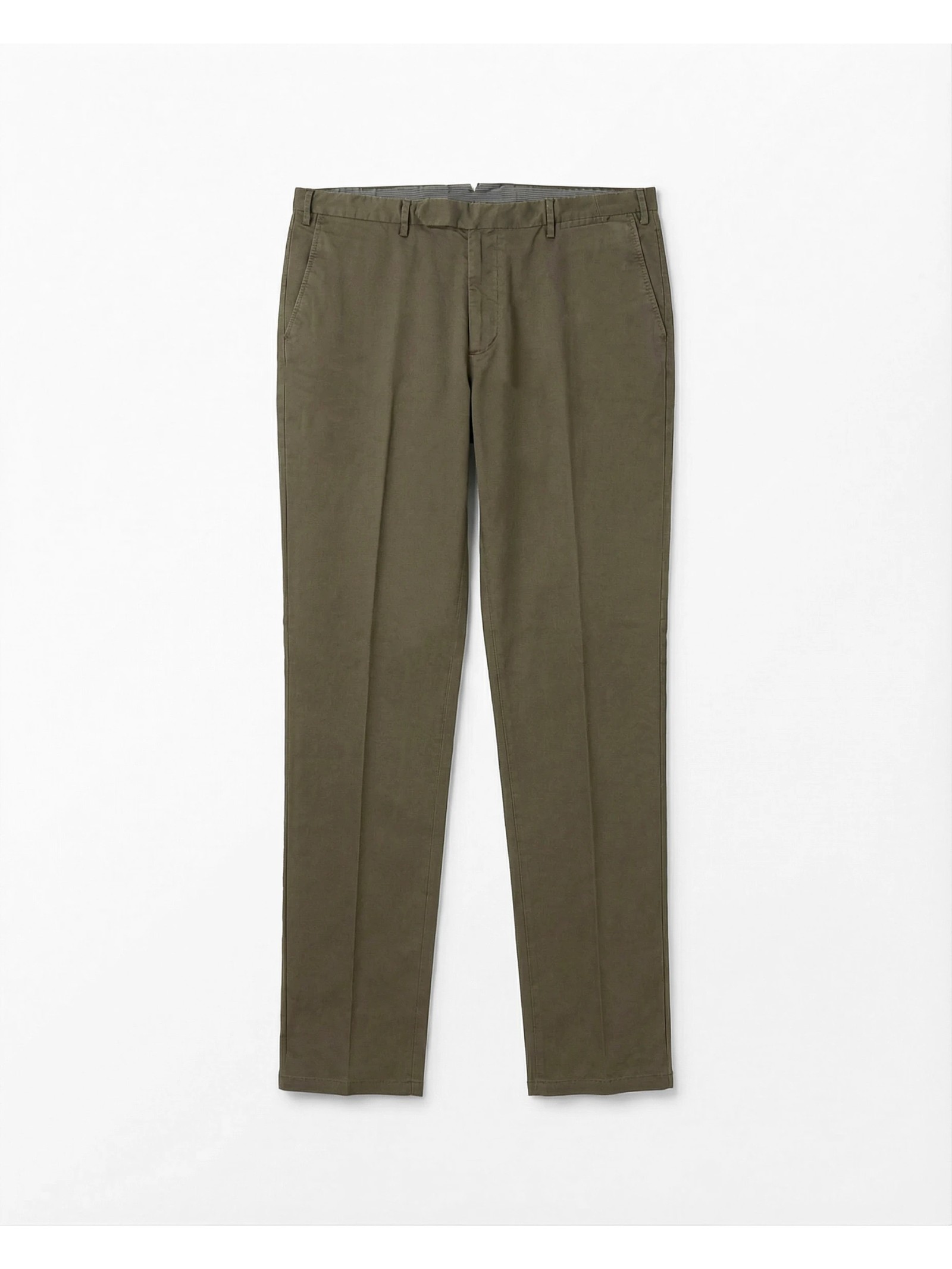 PANTALON DROIT EN COTON LAVÉ