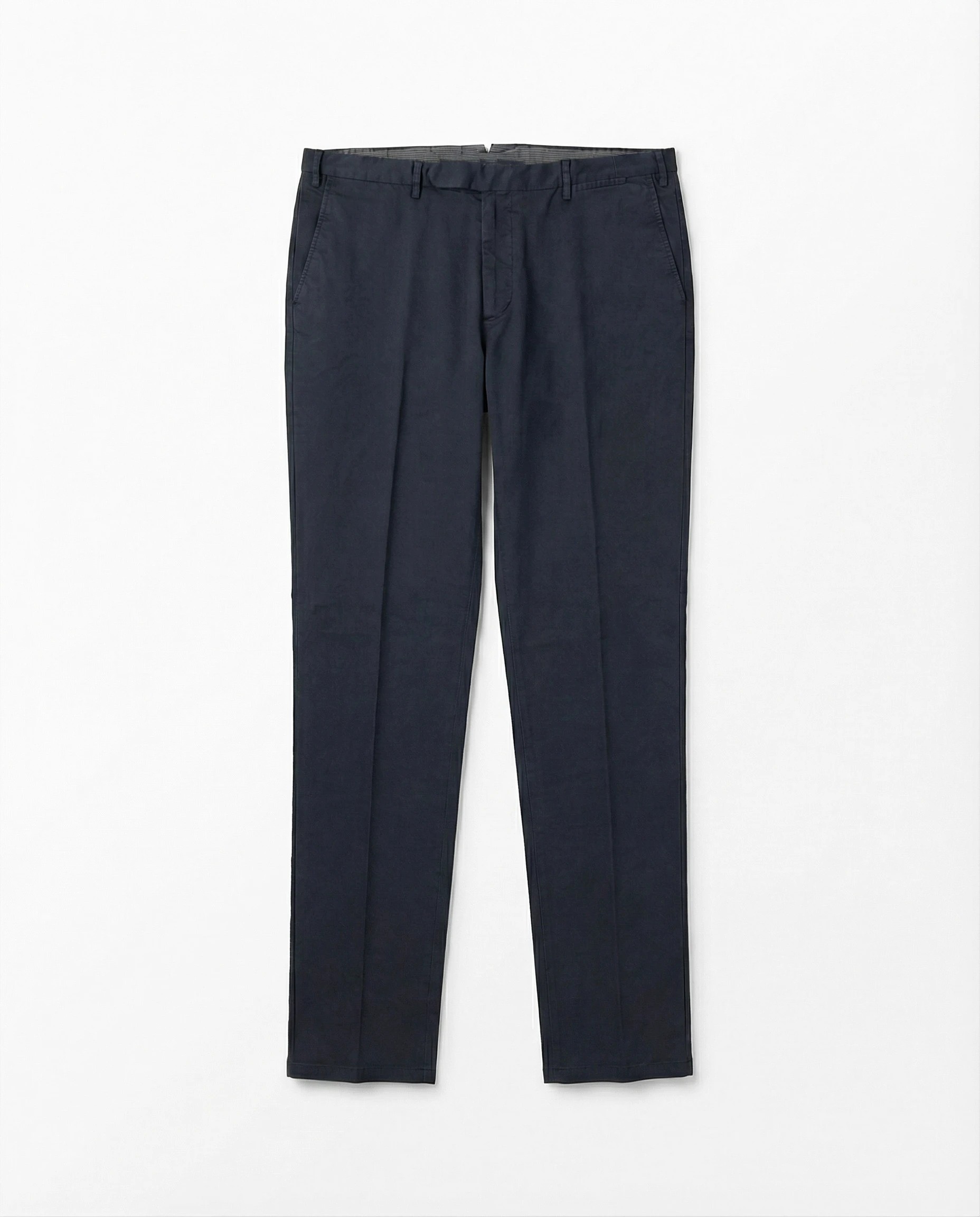 PANTALON DROIT EN COTON LAVÉ