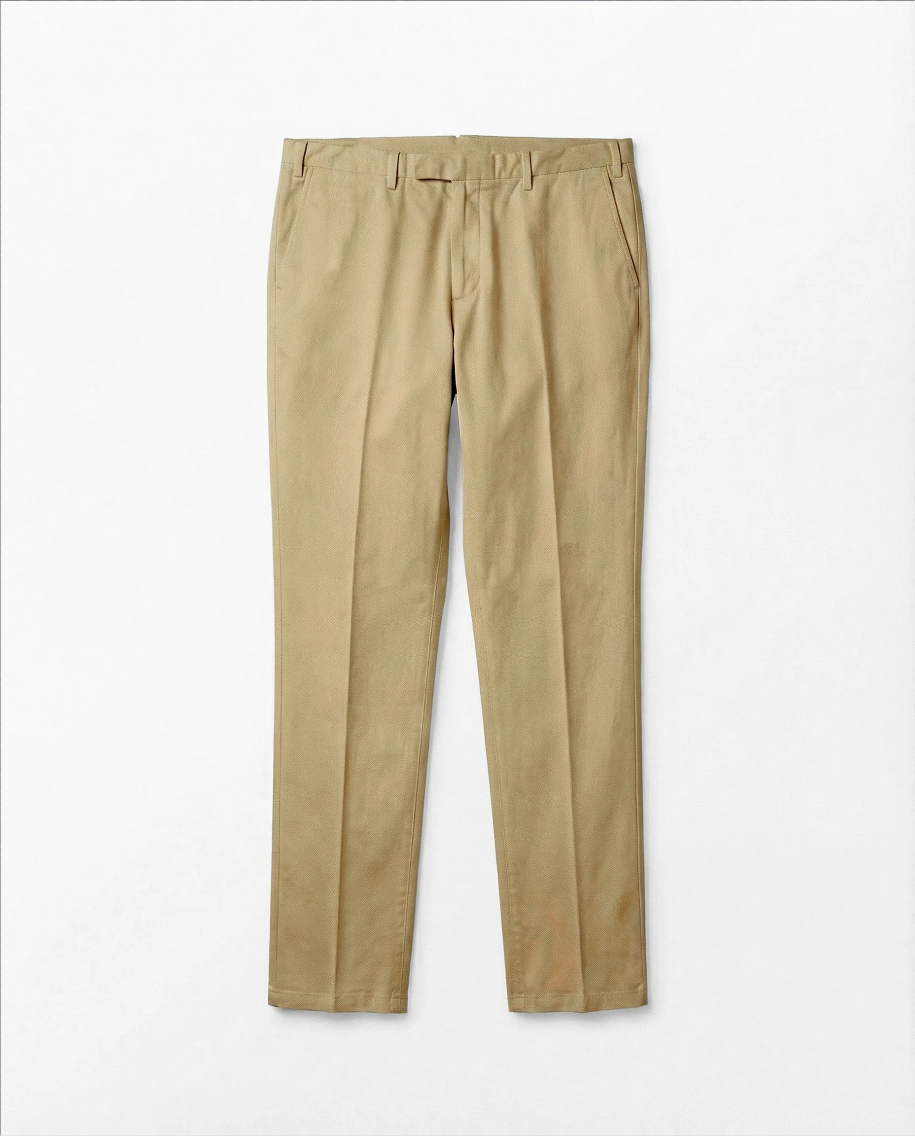 PANTALON DROIT EN COTON LAVÉ
