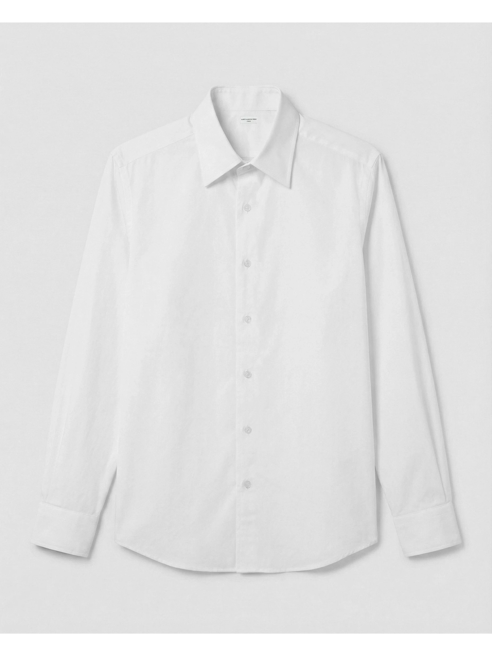 CHEMISE CLASSIQUE À COL FRANÇAIS EN POPELINE DE COTON