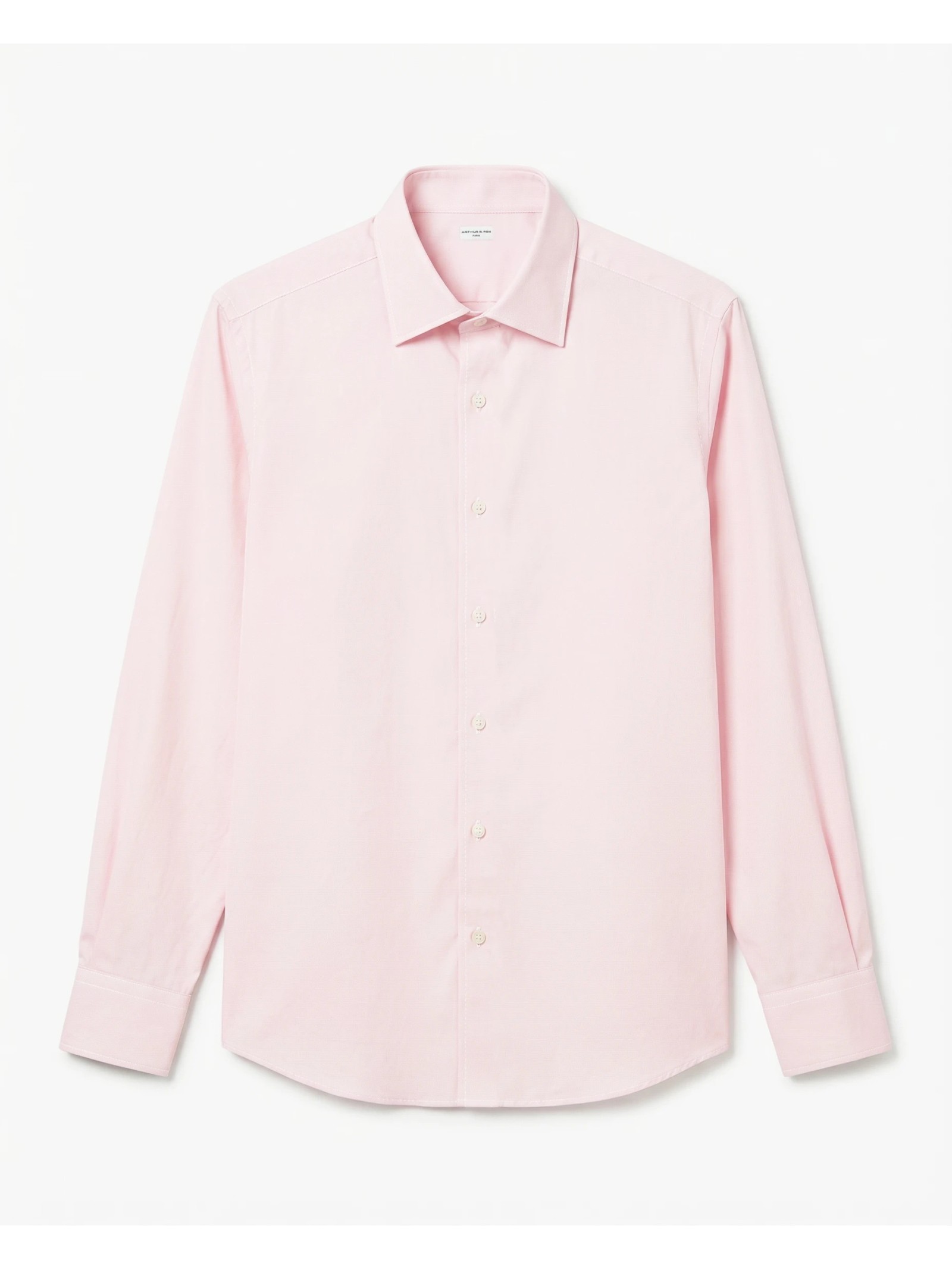 CHEMISE CLASSIQUE À COL ITALIEN EN POPELINE DE COTON