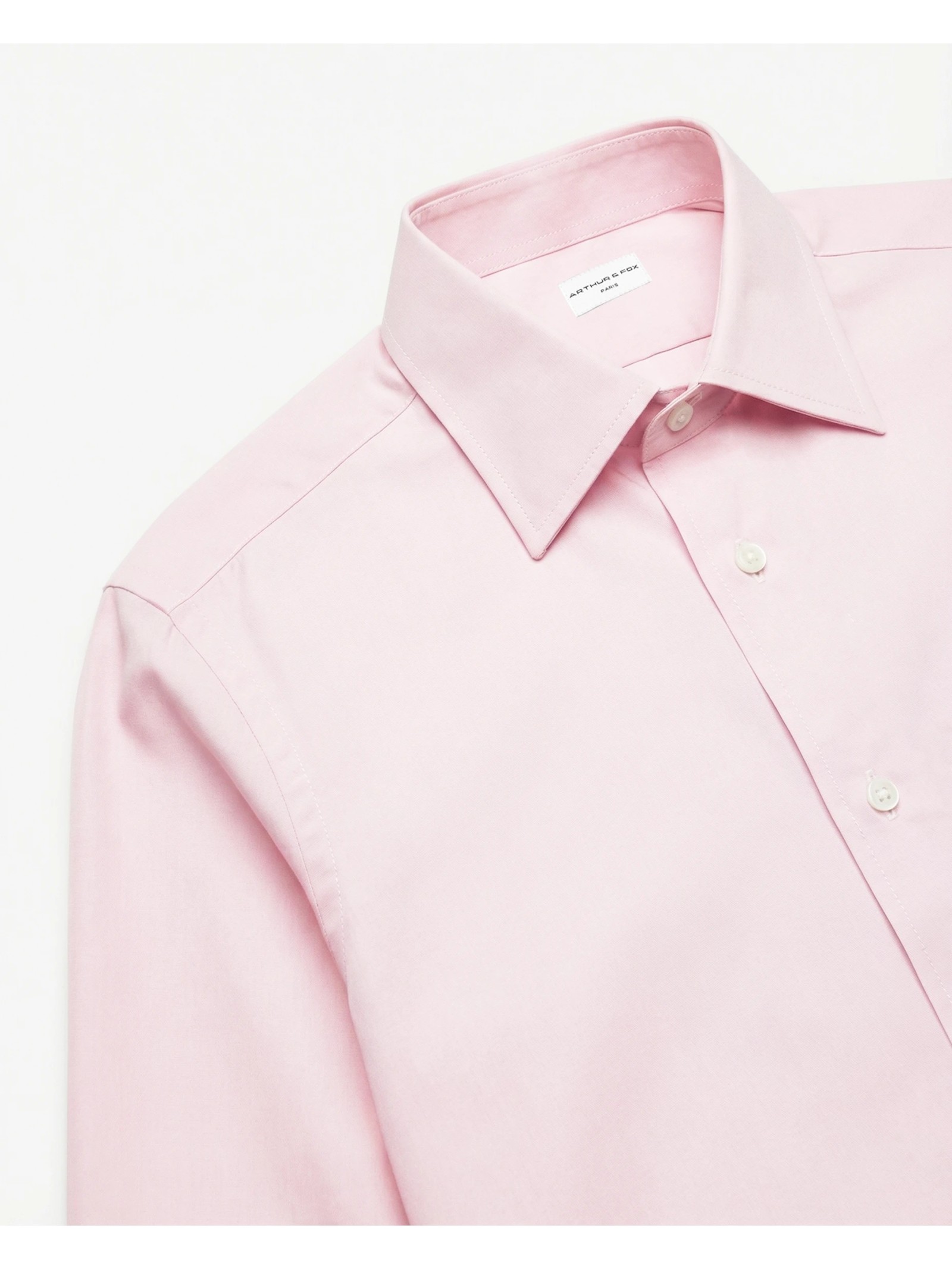 CHEMISE CLASSIQUE À COL ITALIEN EN POPELINE DE COTON